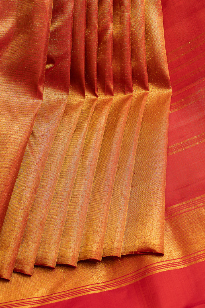 Red rising temple 8 Kol pure Kanchipuram silk saree