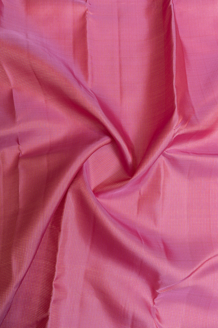 Lotus pink Muthu Zari pure Kanchipuram silk saree