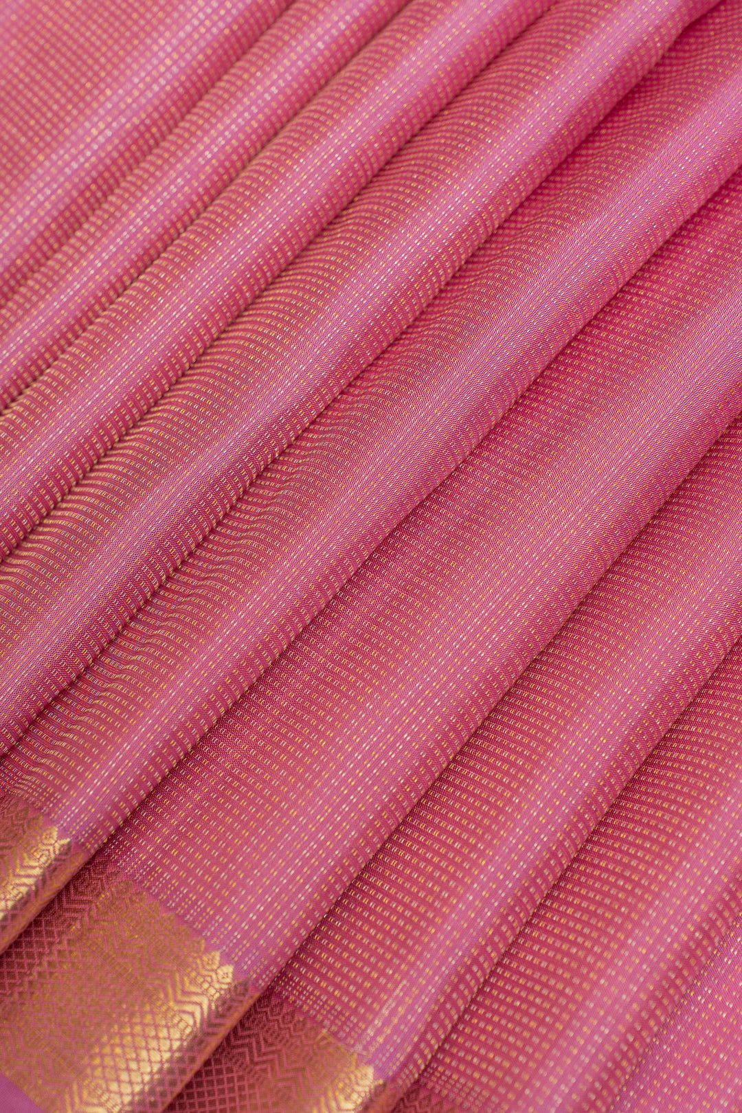 Lotus pink Muthu Zari pure Kanchipuram silk saree
