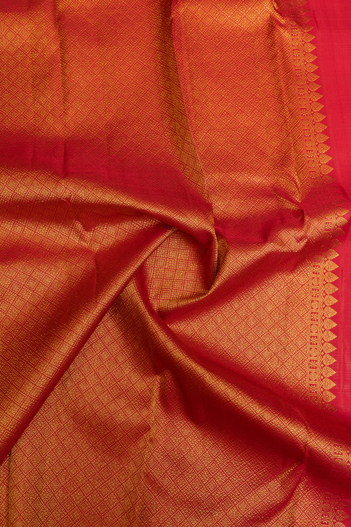 Pink Muthu Zari pure Kanchipuram silk saree