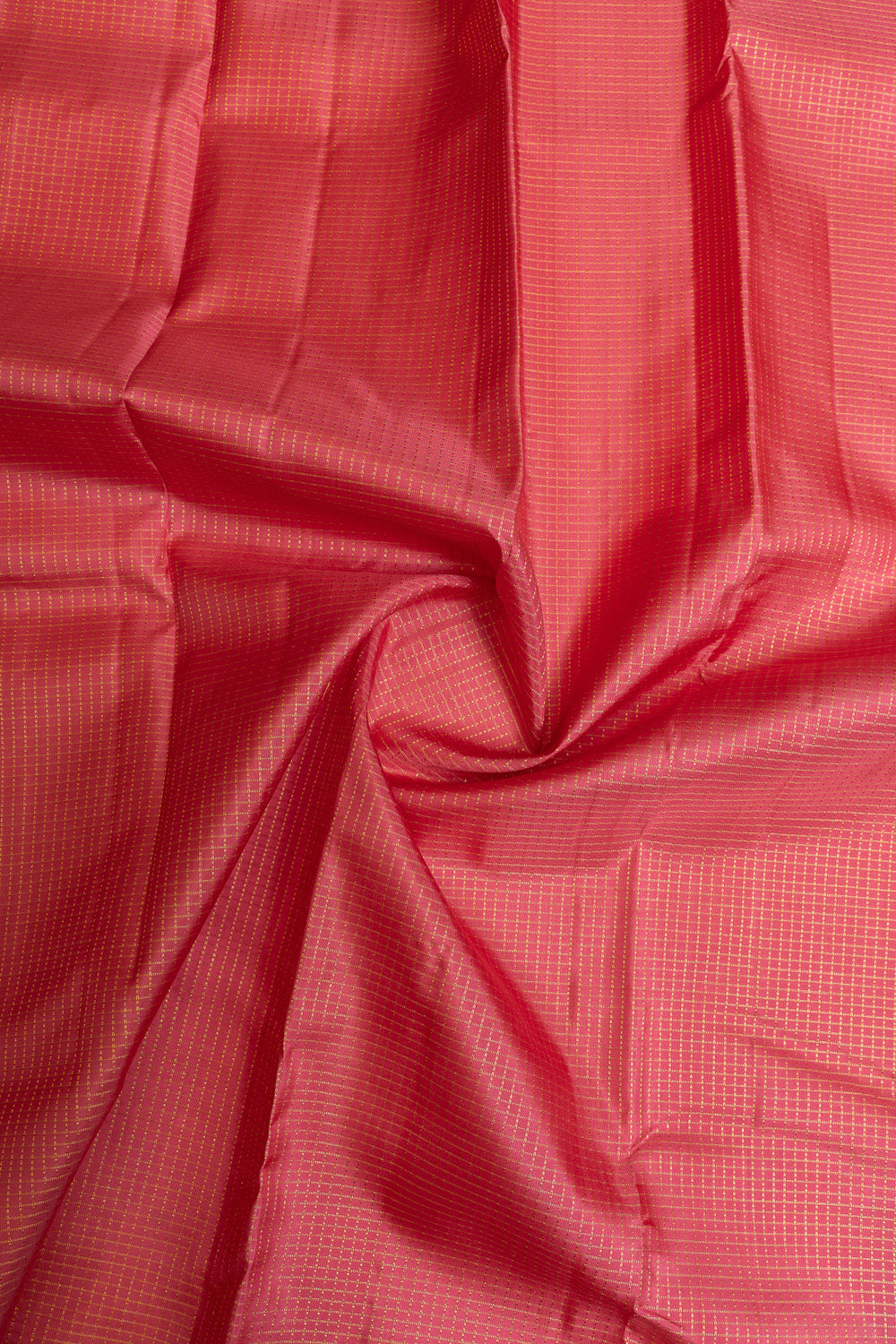 Rose pink Zari checks pure Kanchipuram silk saree