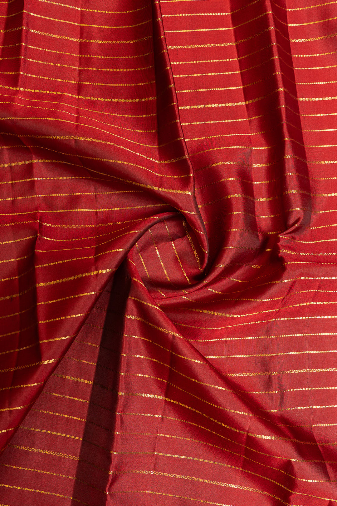 Maroon vintage stripes pure Kanchipuram silk saree