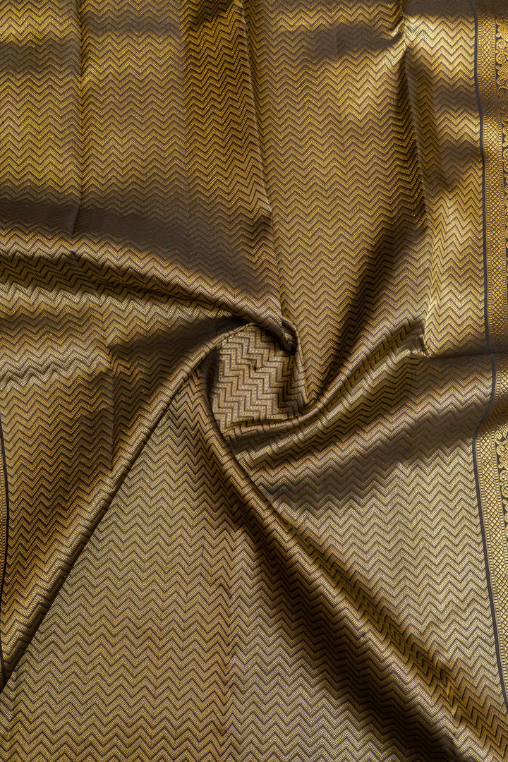 Black iruthalaipakshi pure Kanchipuram silk saree