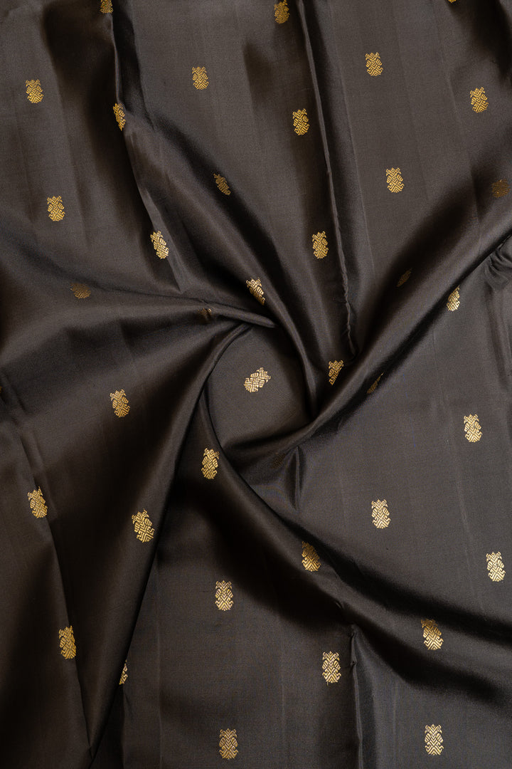 Black iruthalaipakshi pure Kanchipuram silk saree