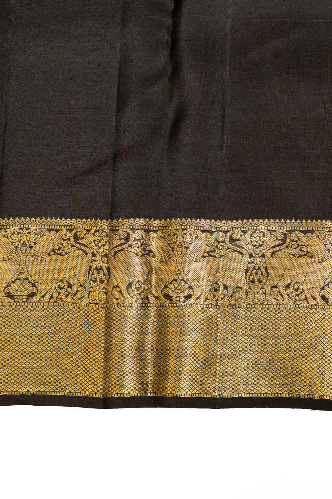 Black iruthalaipakshi pure Kanchipuram silk saree