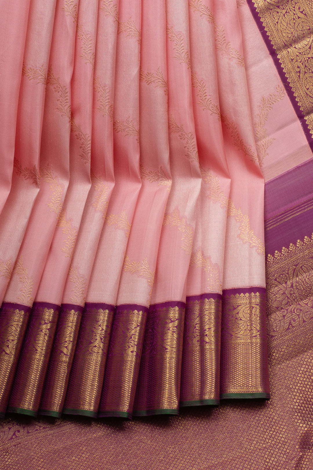 Pink rangkat pure kanchipuram silk saree