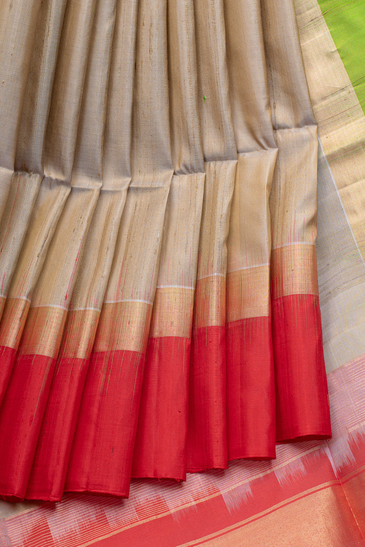 Beige dupian soft silk saree
