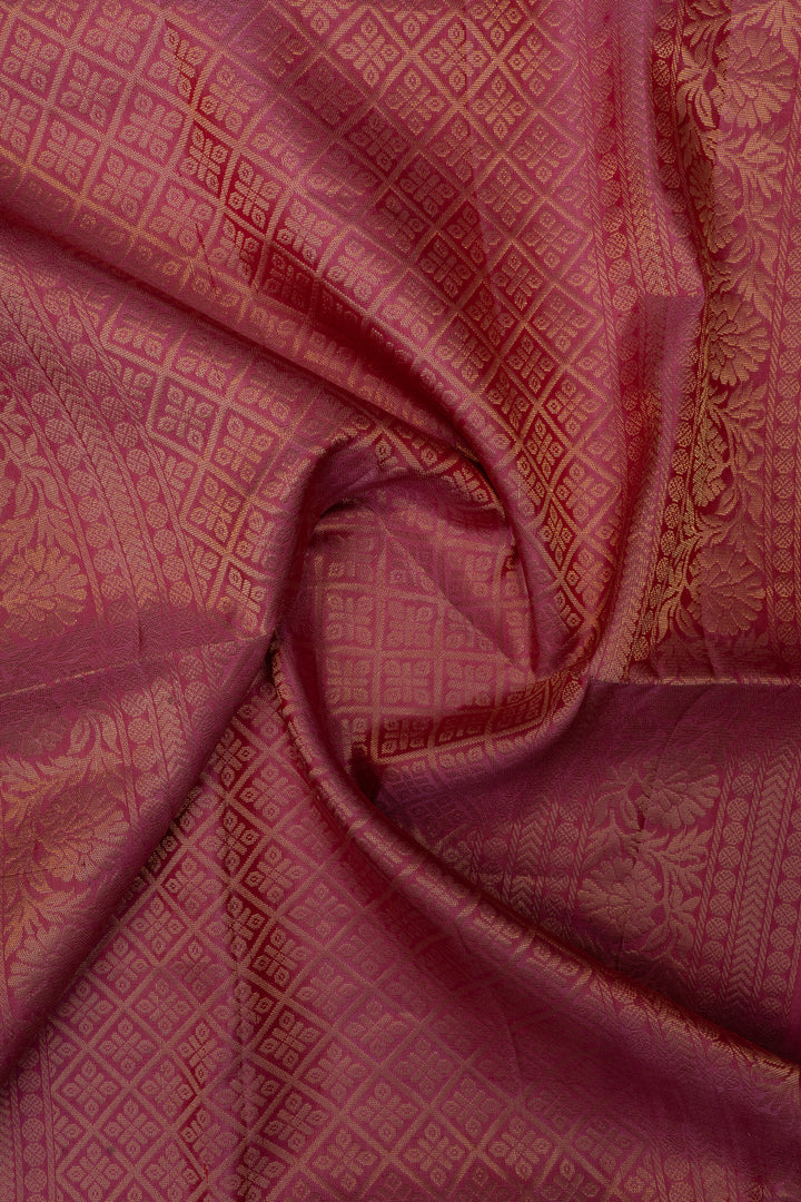 Navy blue and pink ikat pure soft silk saree