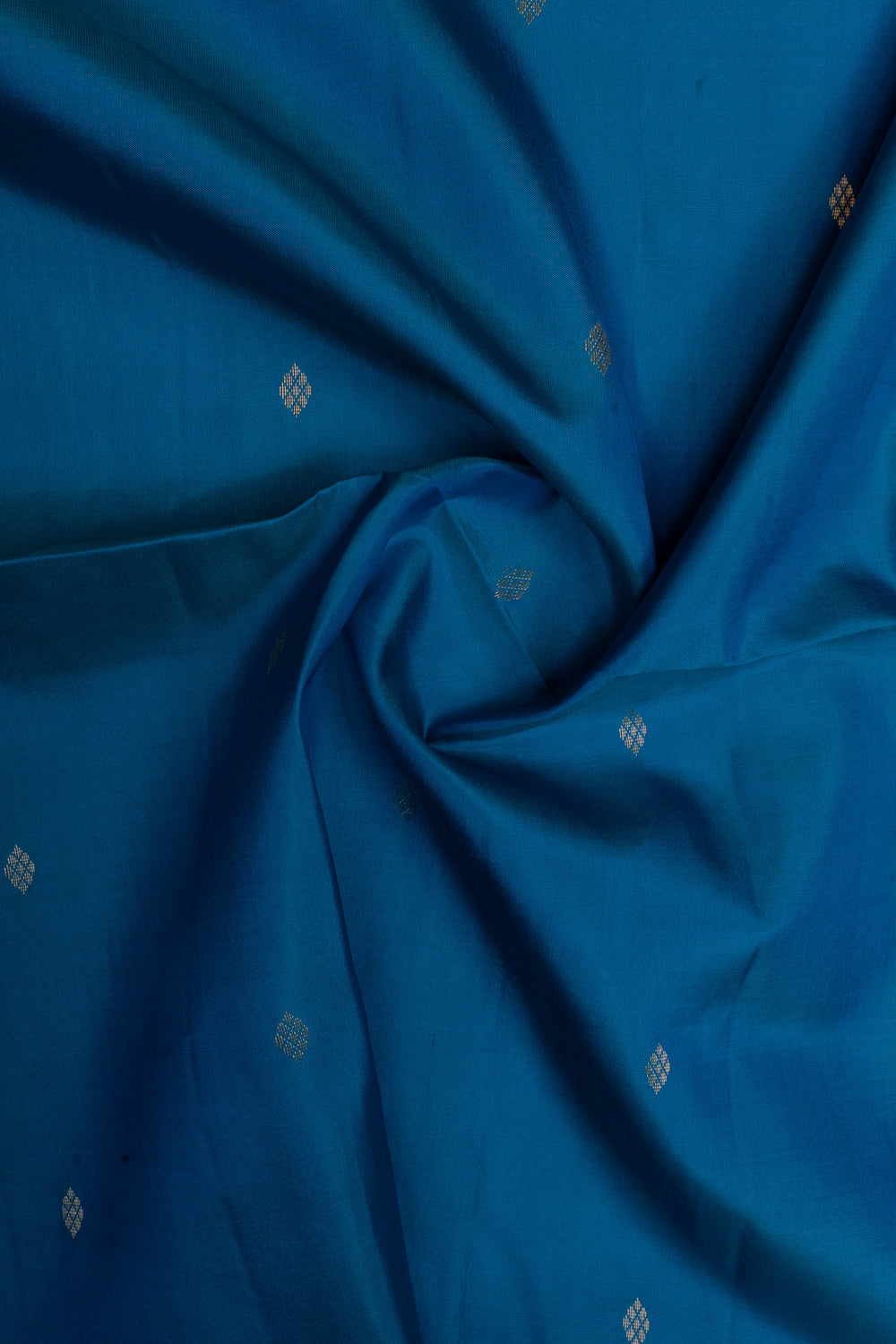 Peacock blue traditional pure soft silk saree