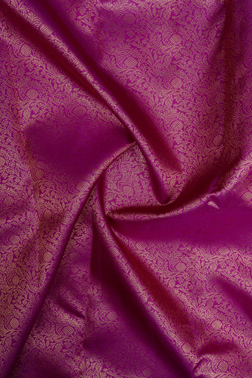 Magenta purple and green brocade  pure kanchipuram silk saree