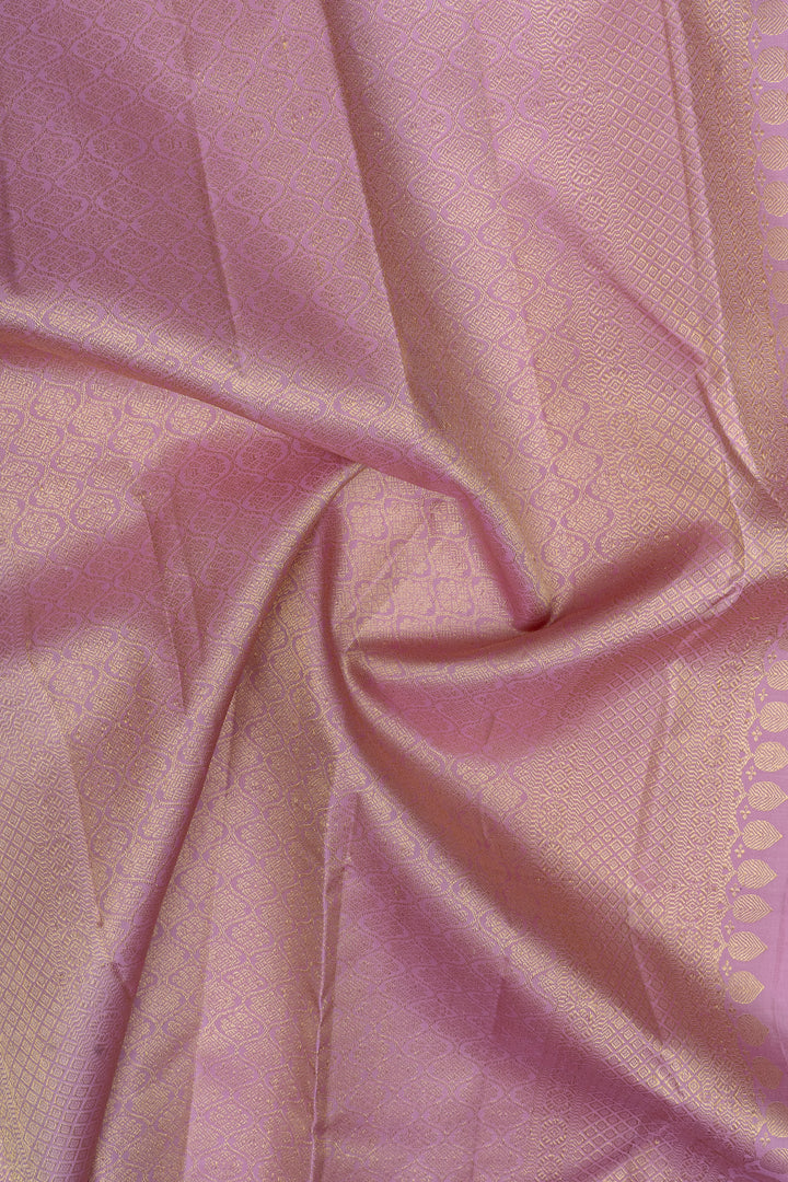 Periwinkle purple traditional pure kanchipuram silk saree