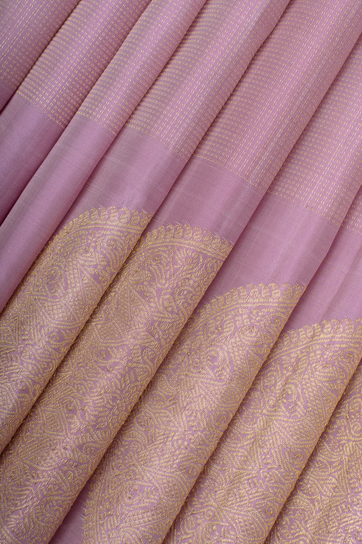 Periwinkle purple traditional pure kanchipuram silk saree