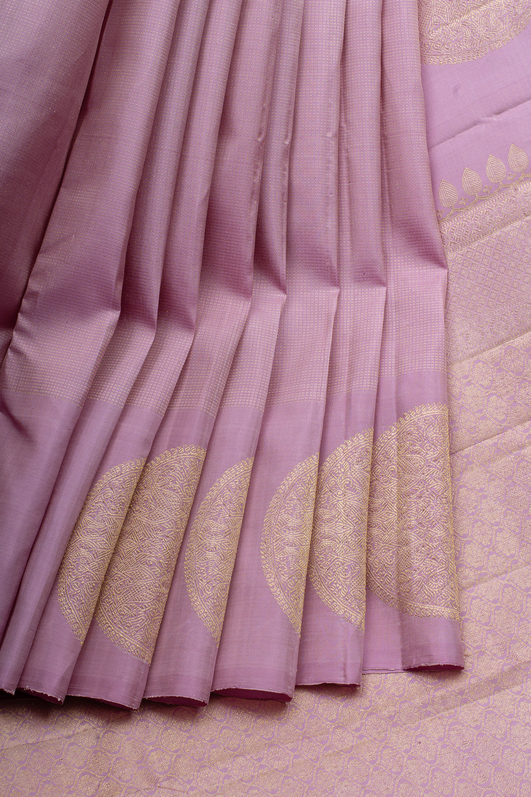 Periwinkle purple traditional pure kanchipuram silk saree