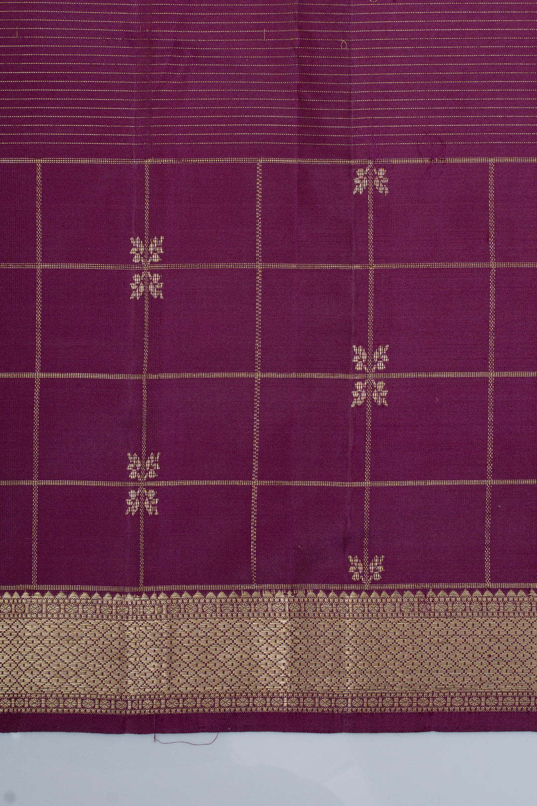 Purple traditional pure kanchipuram silk saree