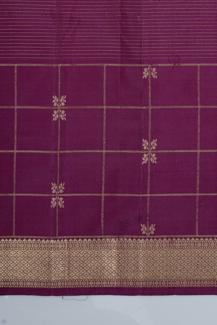 Purple traditional pure kanchipuram silk saree