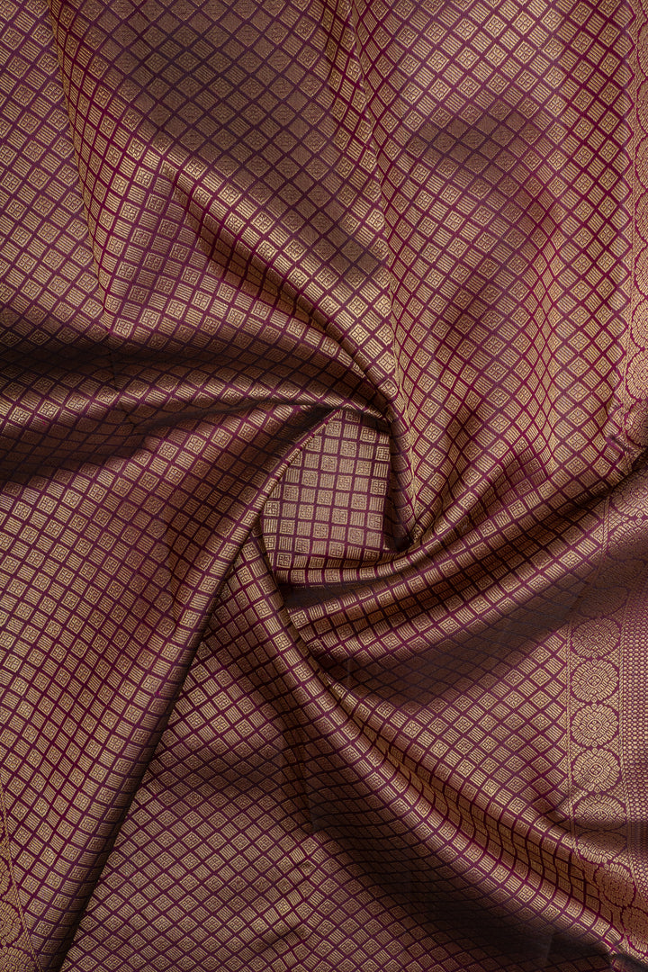 Purple temple border pure kanchipuram silk saree