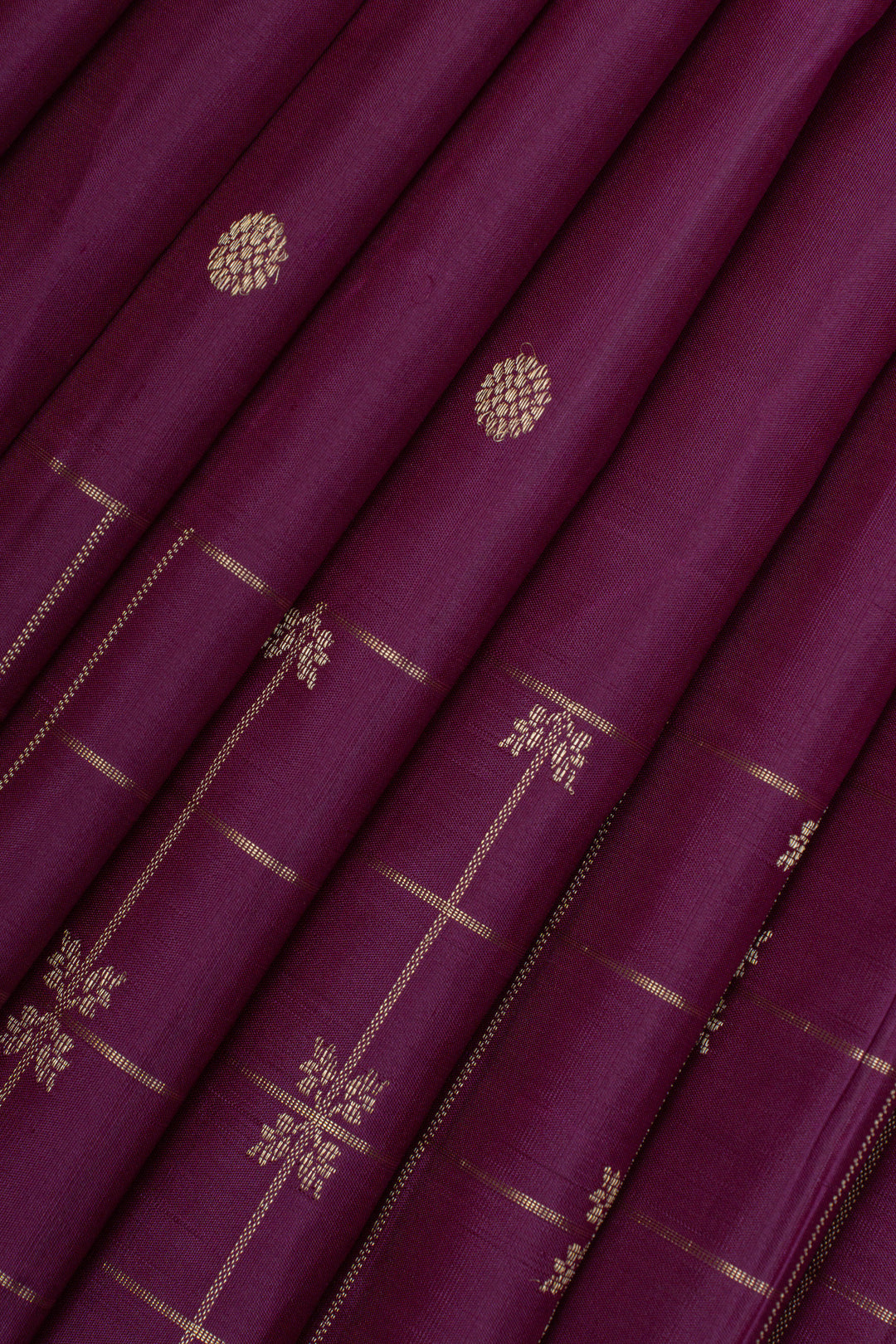 Purple traditional pure kanchipuram silk saree
