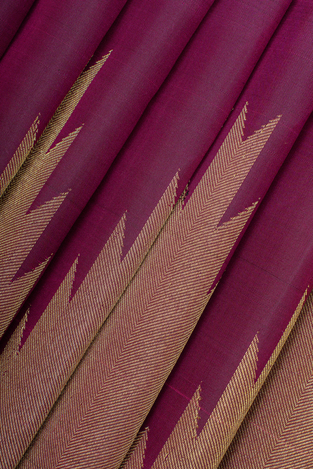 Purple temple border pure kanchipuram silk saree