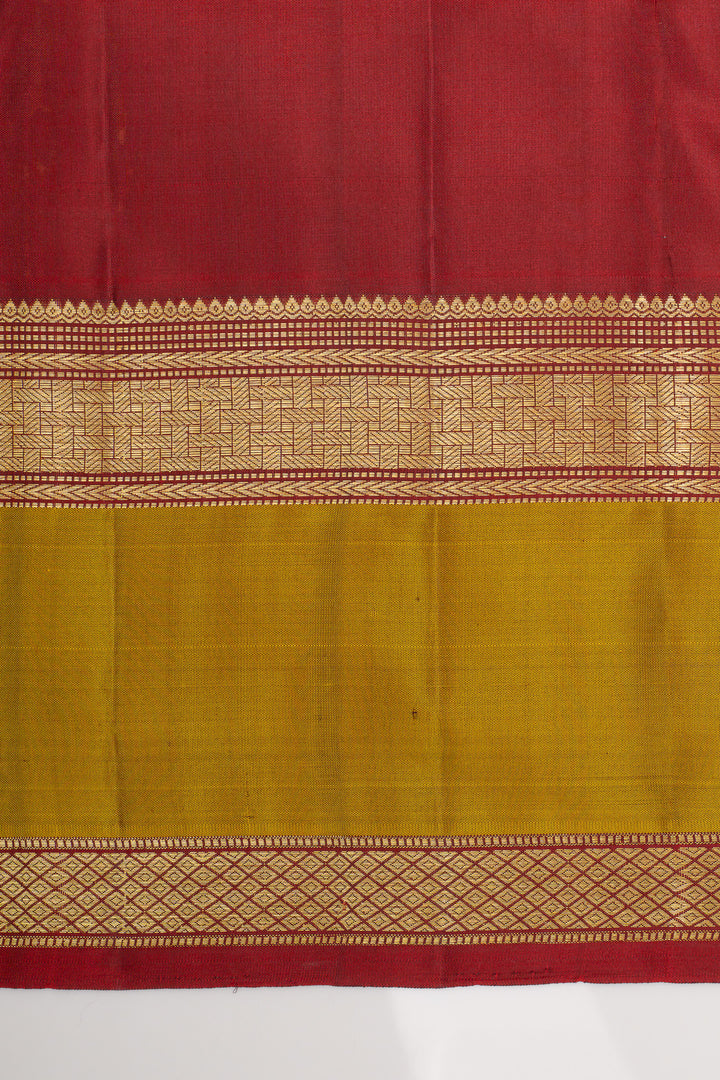 Grey shot colour pure kanchipuram silk saree