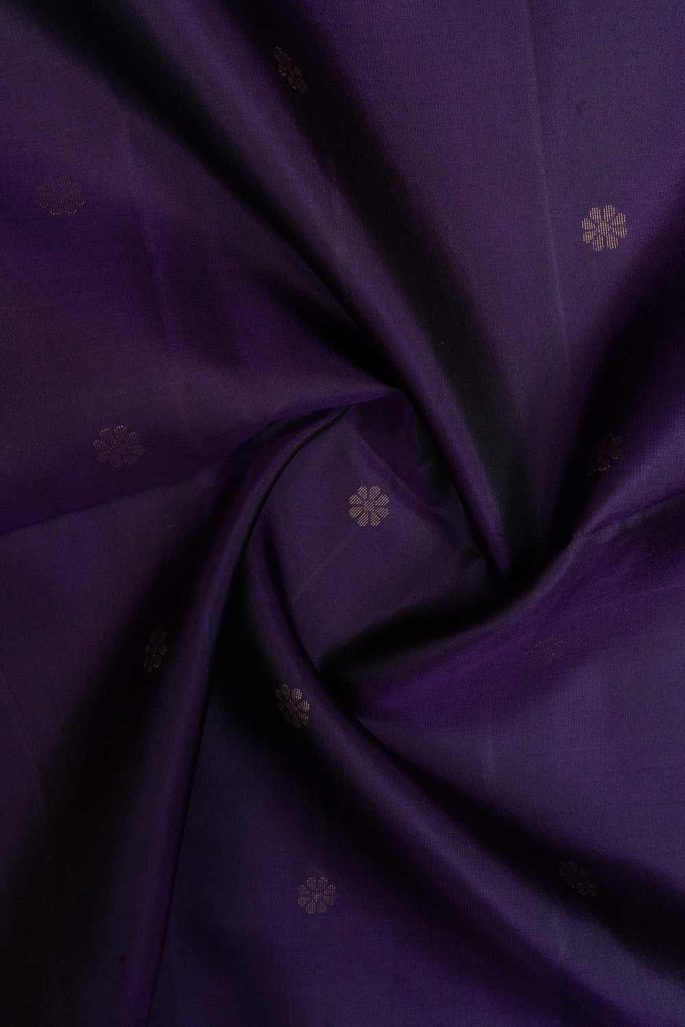 Purple and blue pure soft silk saree