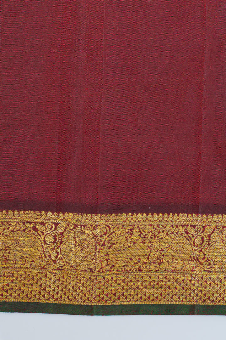 Red traditional pure kanchipuram silk saree