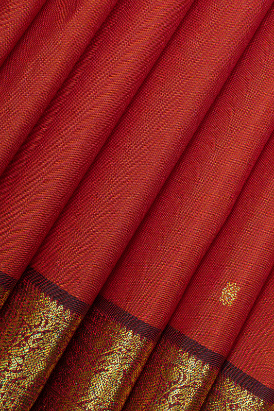 Red traditional pure kanchipuram silk saree