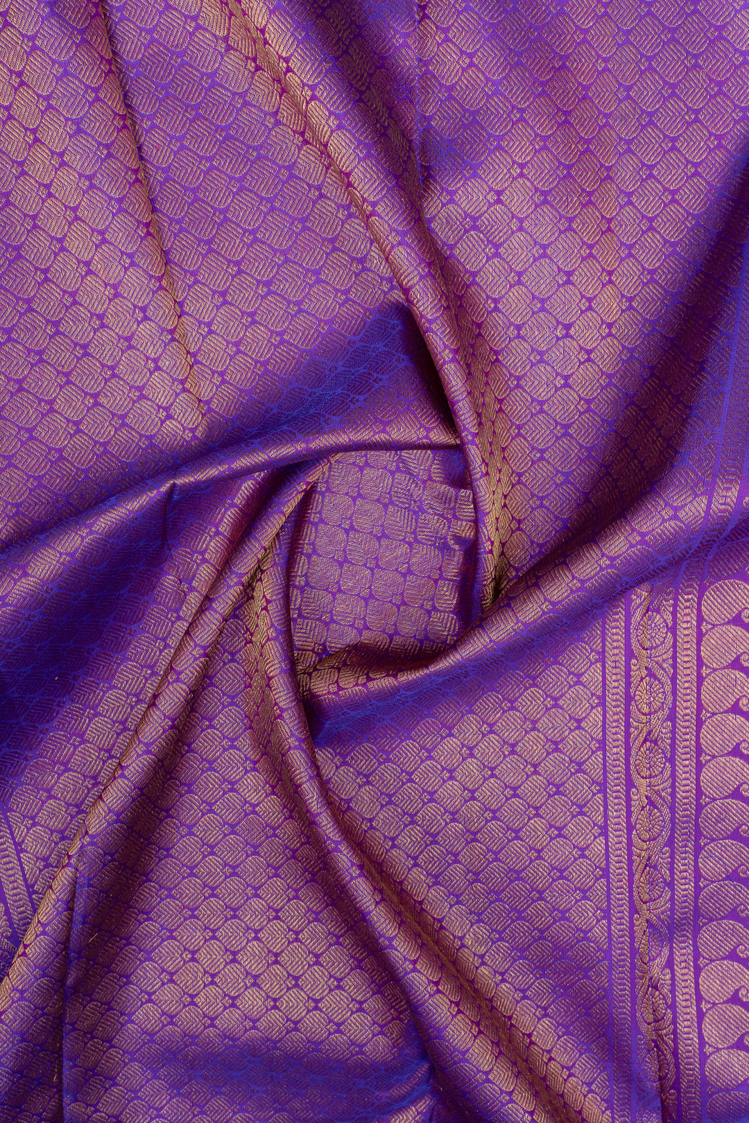 Purple thread brocade pure kanchipuram silk saree