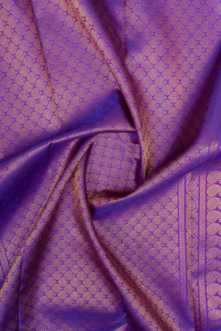 Purple thread brocade pure kanchipuram silk saree