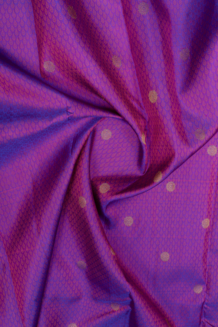 Purple thread brocade pure kanchipuram silk saree