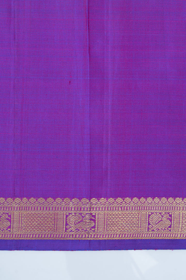 Purple thread brocade pure kanchipuram silk saree