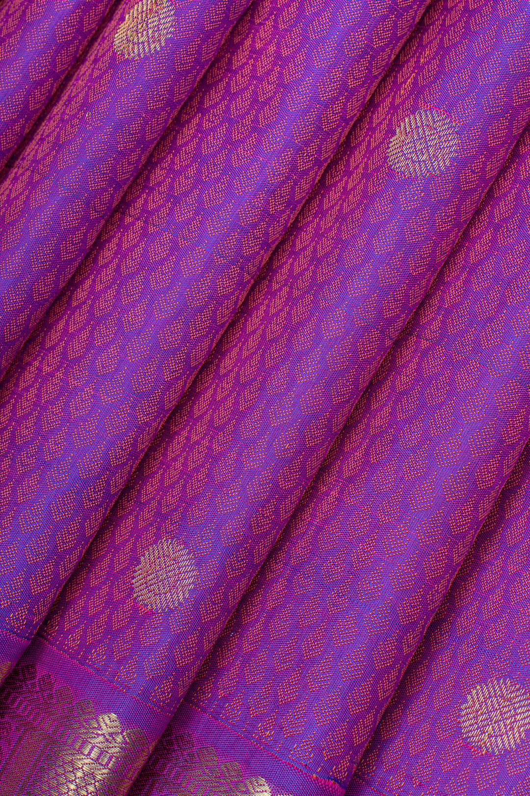 Purple thread brocade pure kanchipuram silk saree