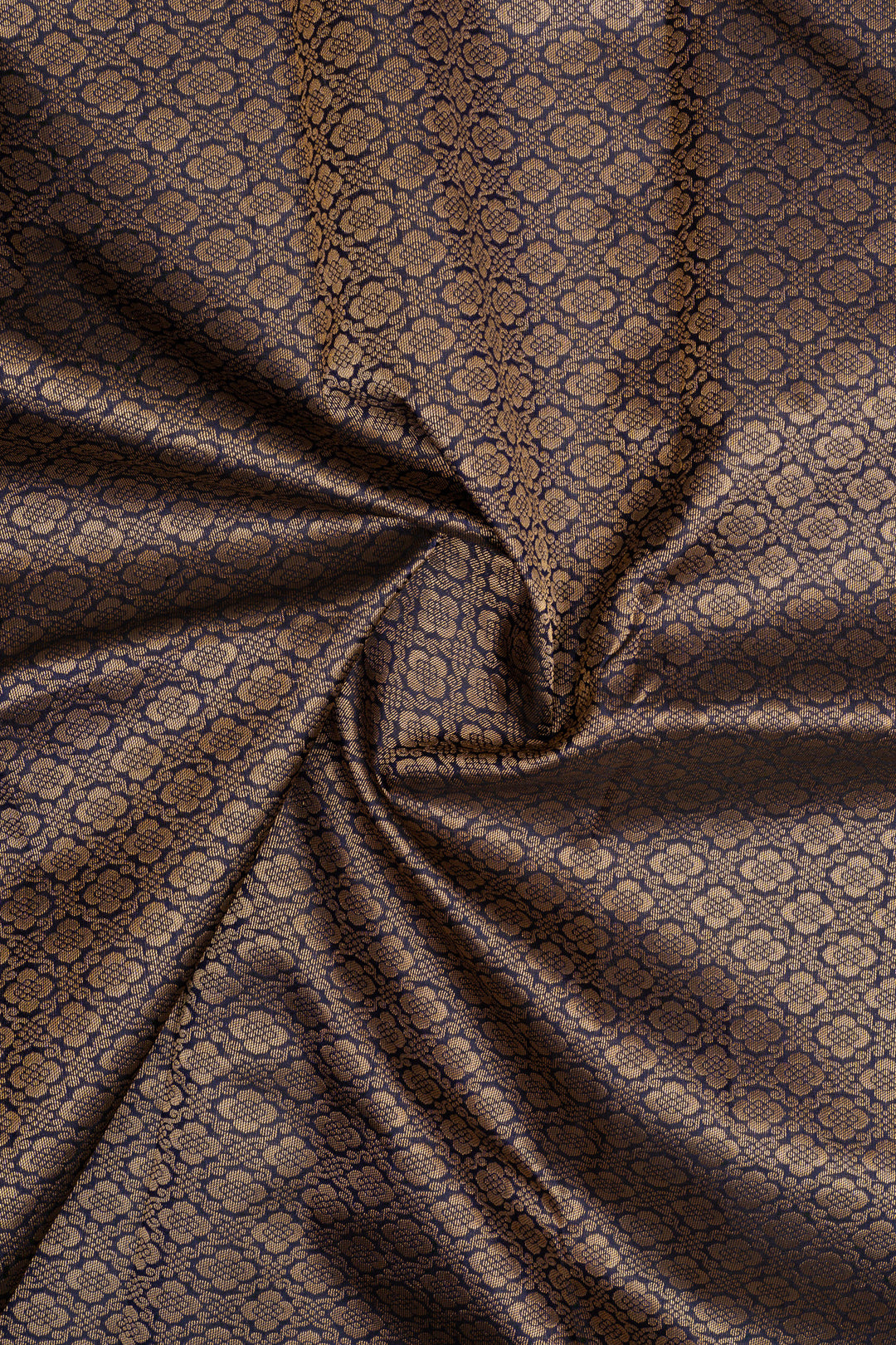 Navy blue traditional pure kanchipuram silk saree