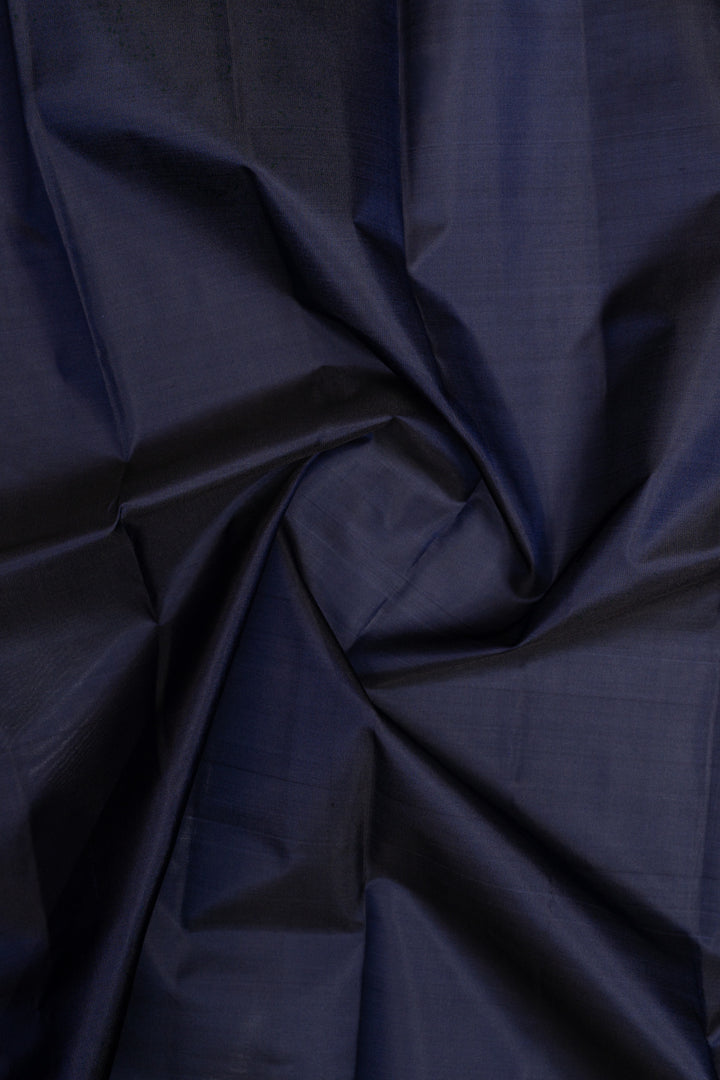 Navy blue traditional pure kanchipuram silk saree