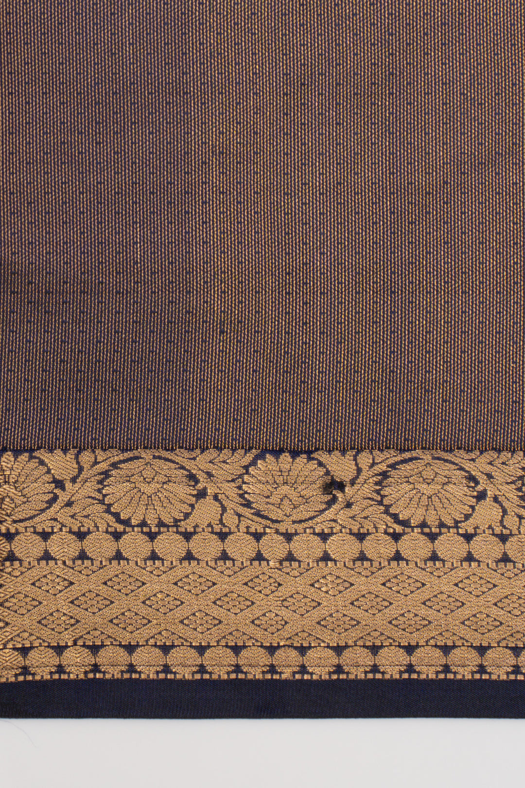 Navy blue traditional pure kanchipuram silk saree