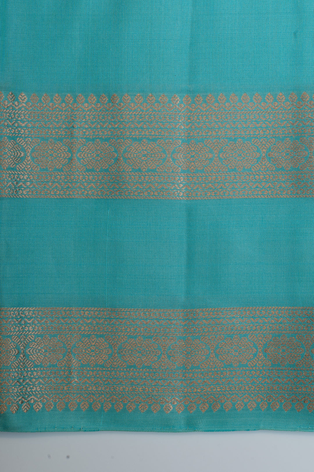 Pastel blue rettai pettu pure soft silk saree