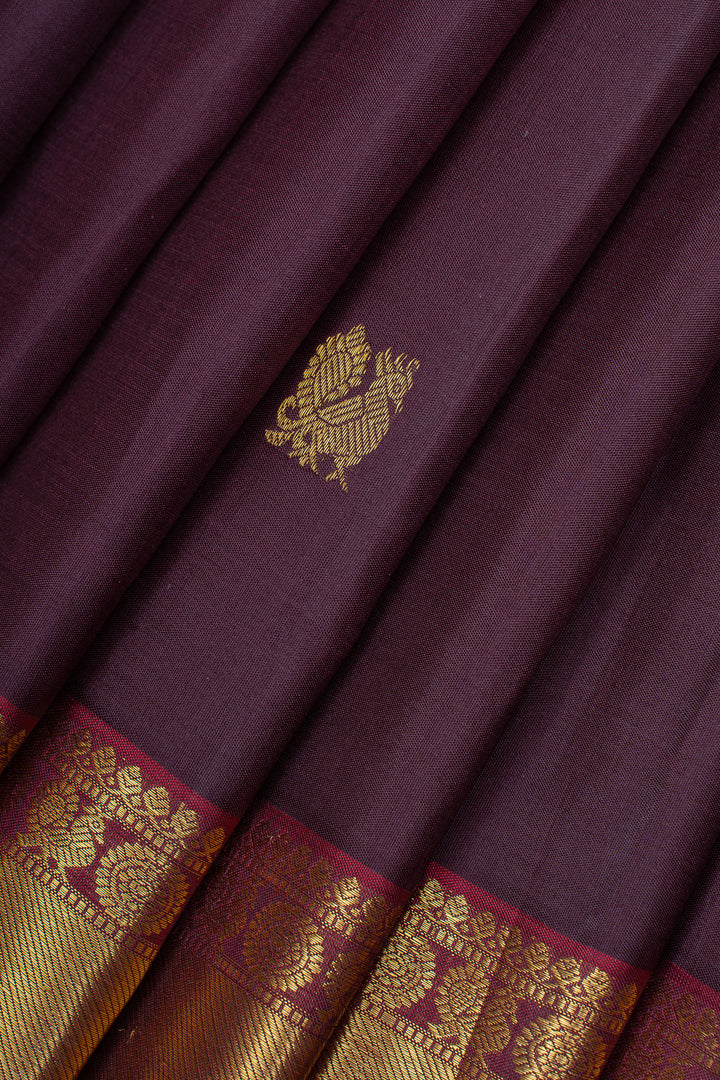 Jamun purple traditional pure kanchipuram silk saree