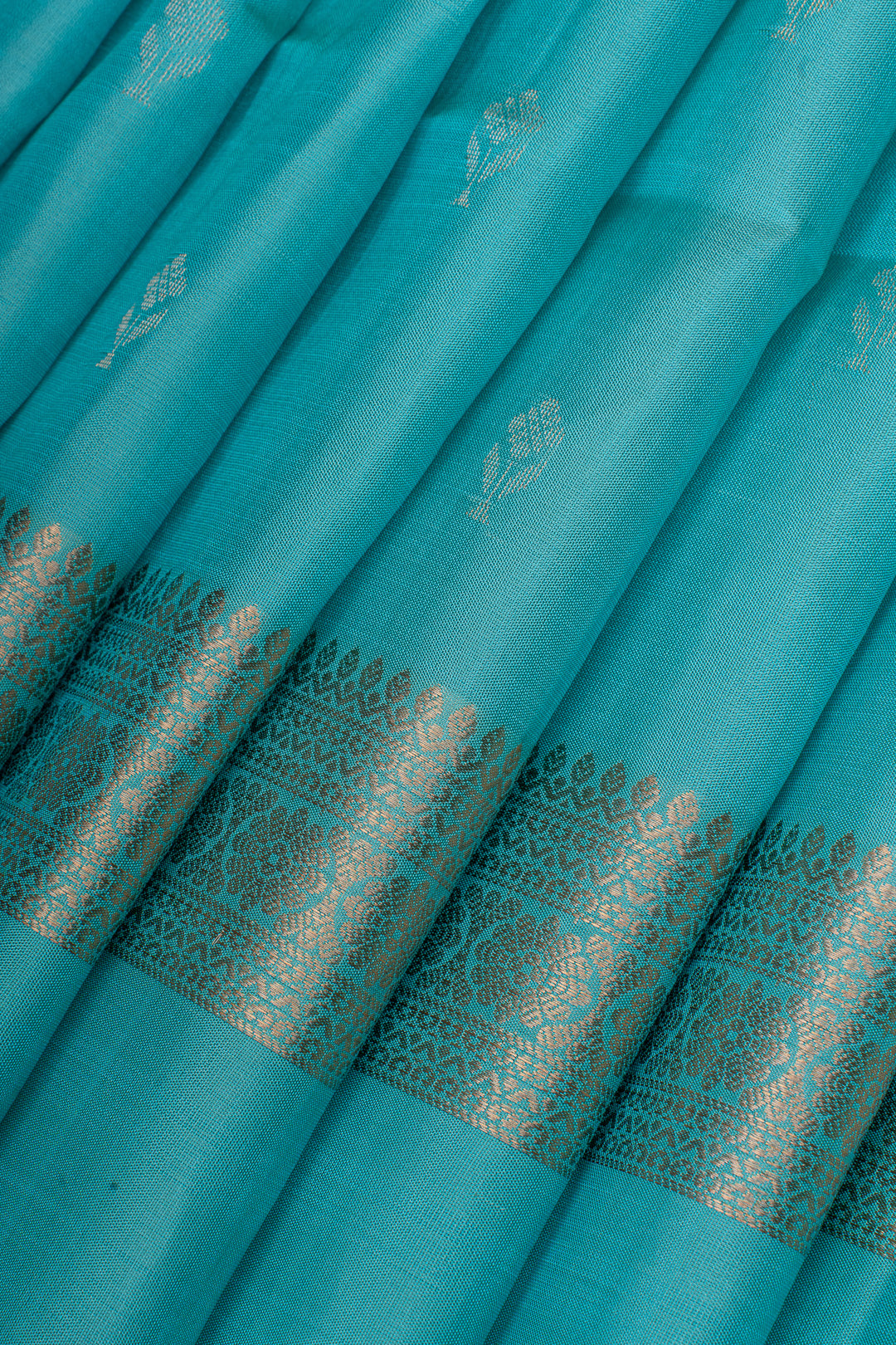 Pastel blue rettai pettu pure soft silk saree