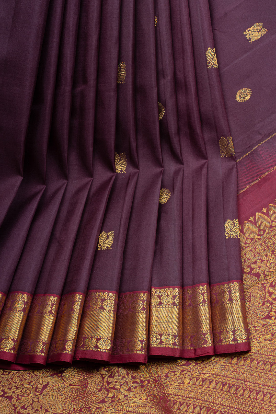 Jamun purple traditional pure kanchipuram silk saree