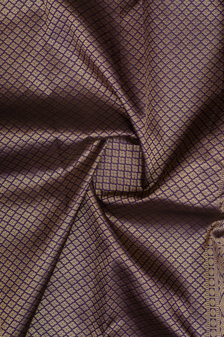 Purple traditional pure kanchipuram silk saree
