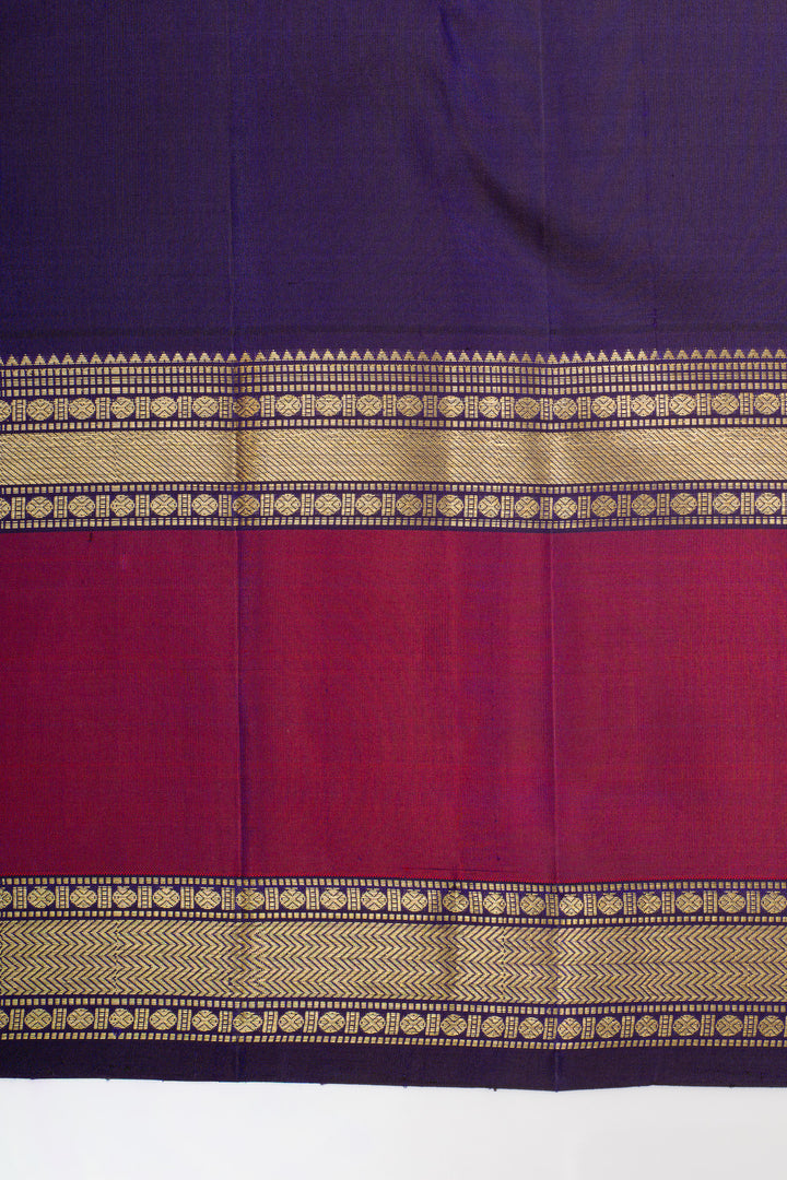 Purple traditional pure kanchipuram silk saree