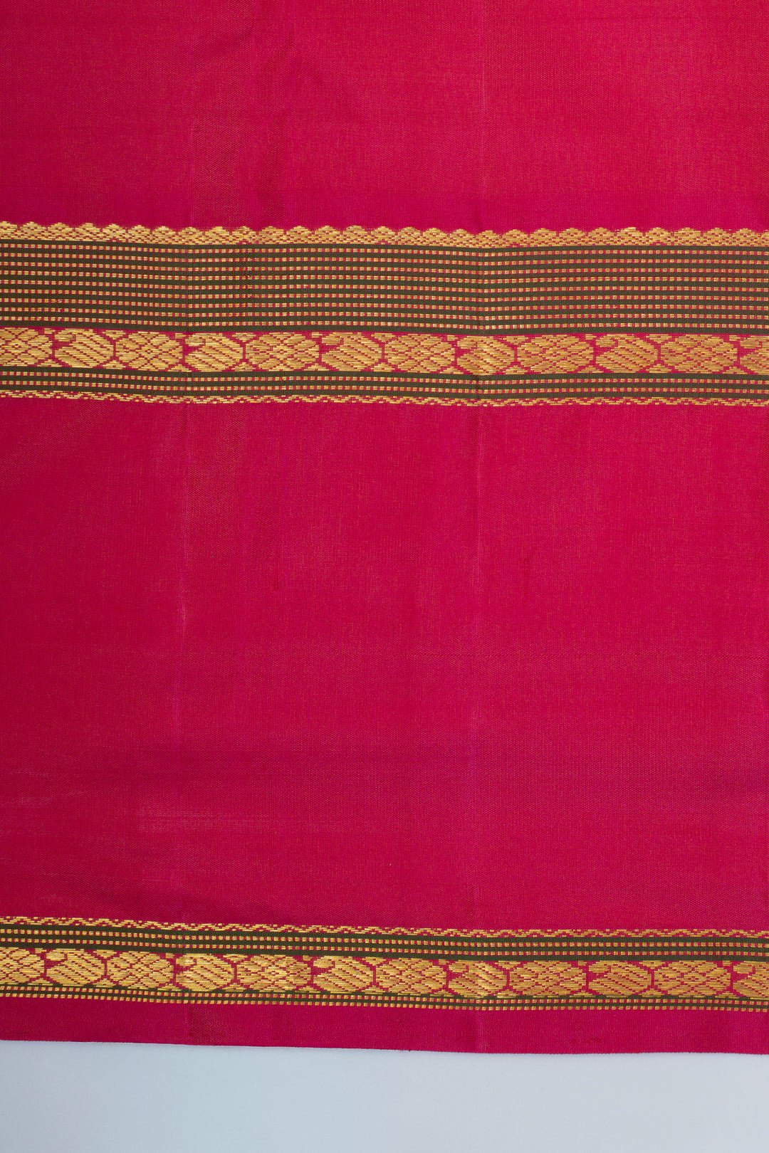 Mandhulir neli stripes rettai pettu  pure kanchipuram silk saree