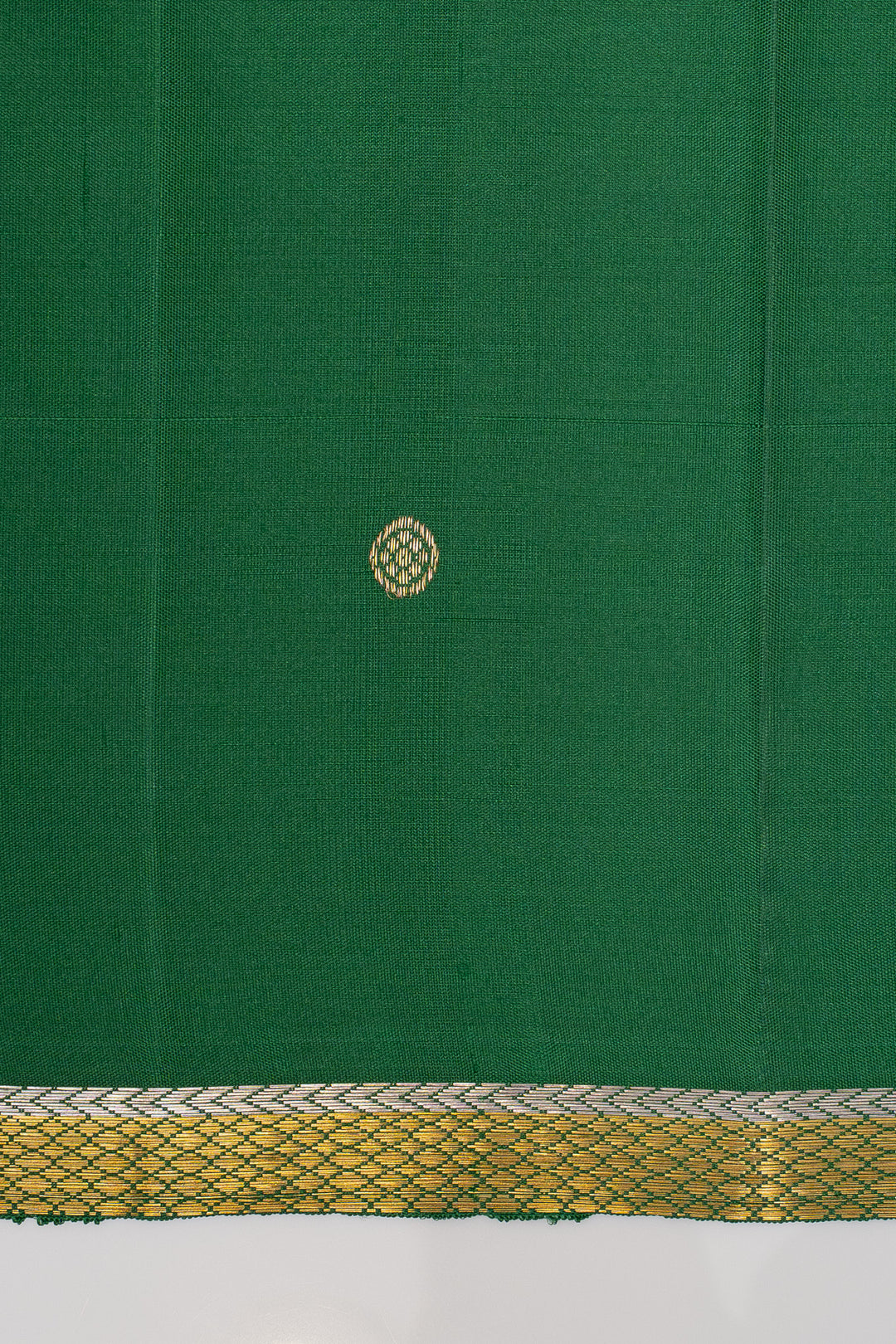 Mustard yellow stripes pure kanchipuram silk saree
