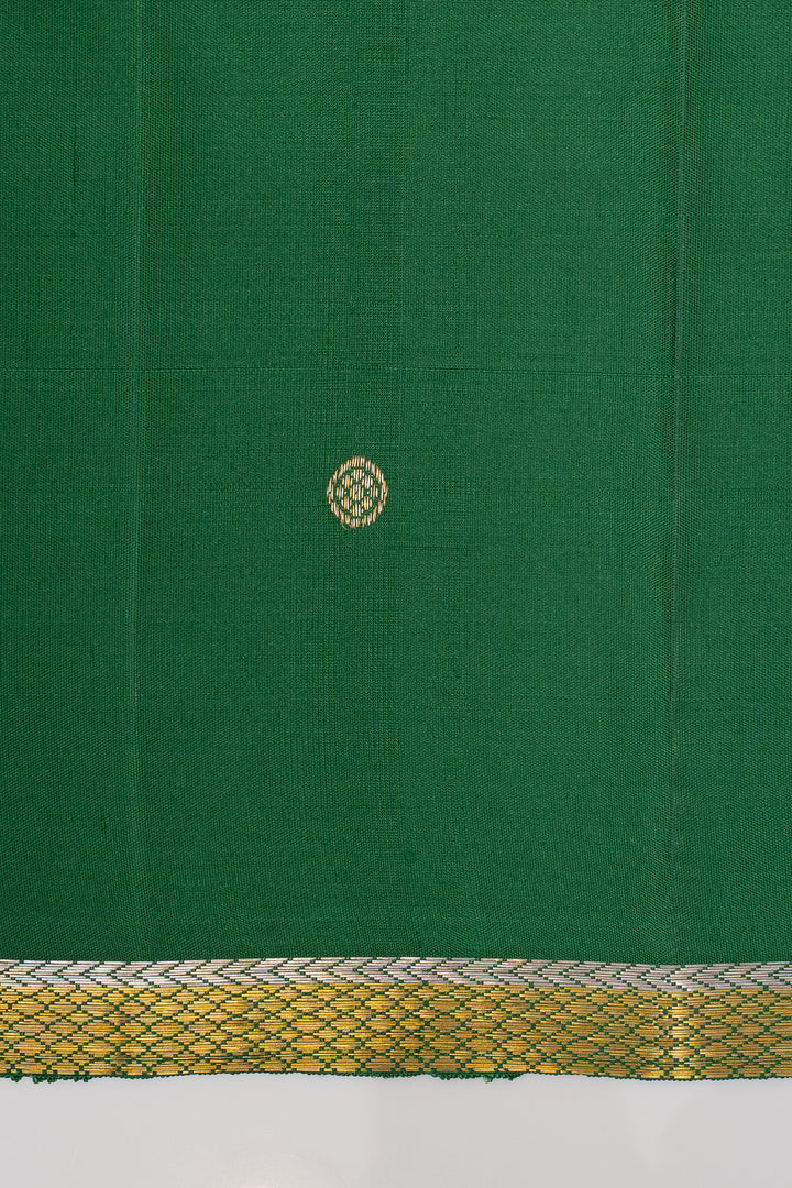 Mustard yellow stripes pure kanchipuram silk saree