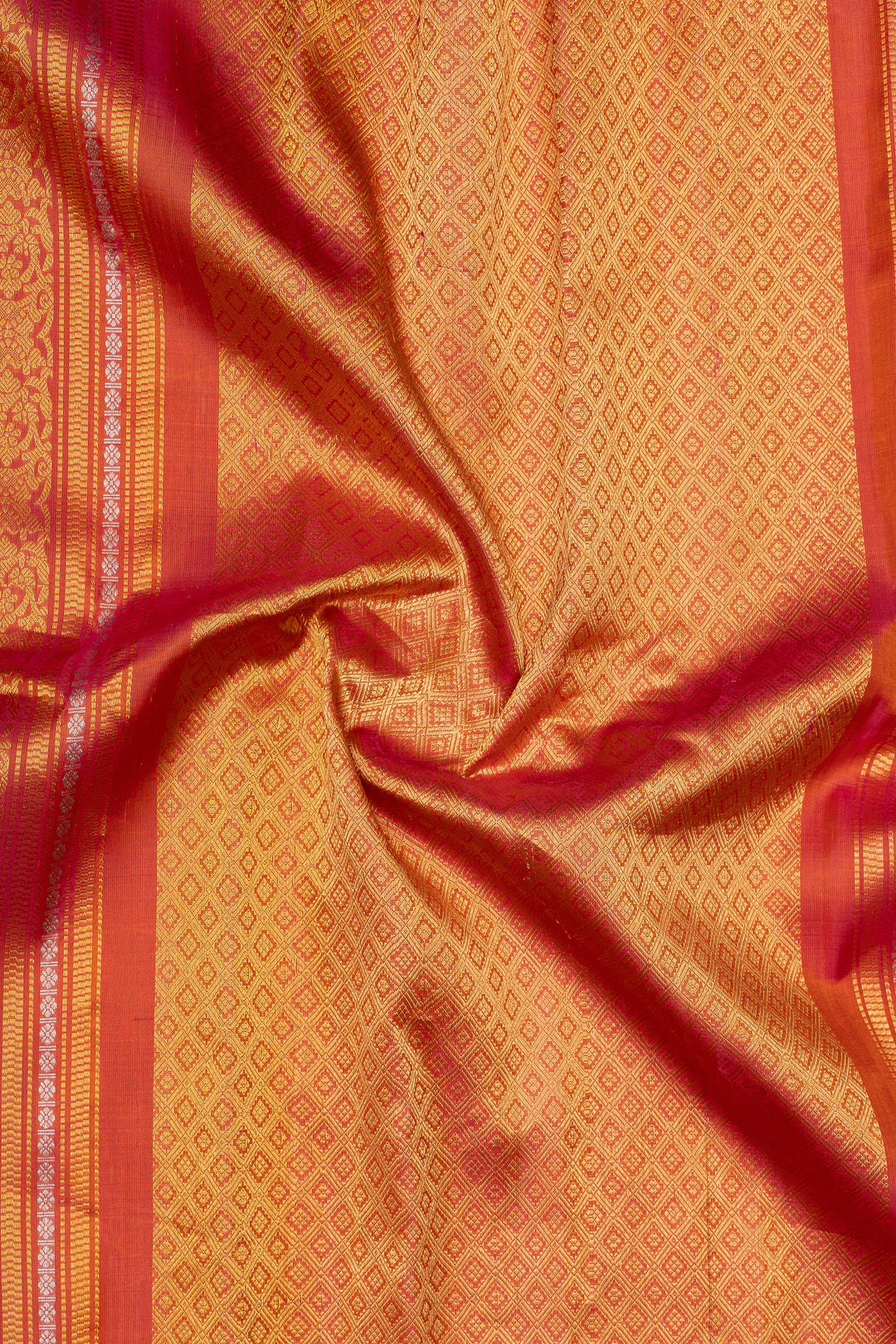 Black and maroon checks pure Linen Gadwal silk saree