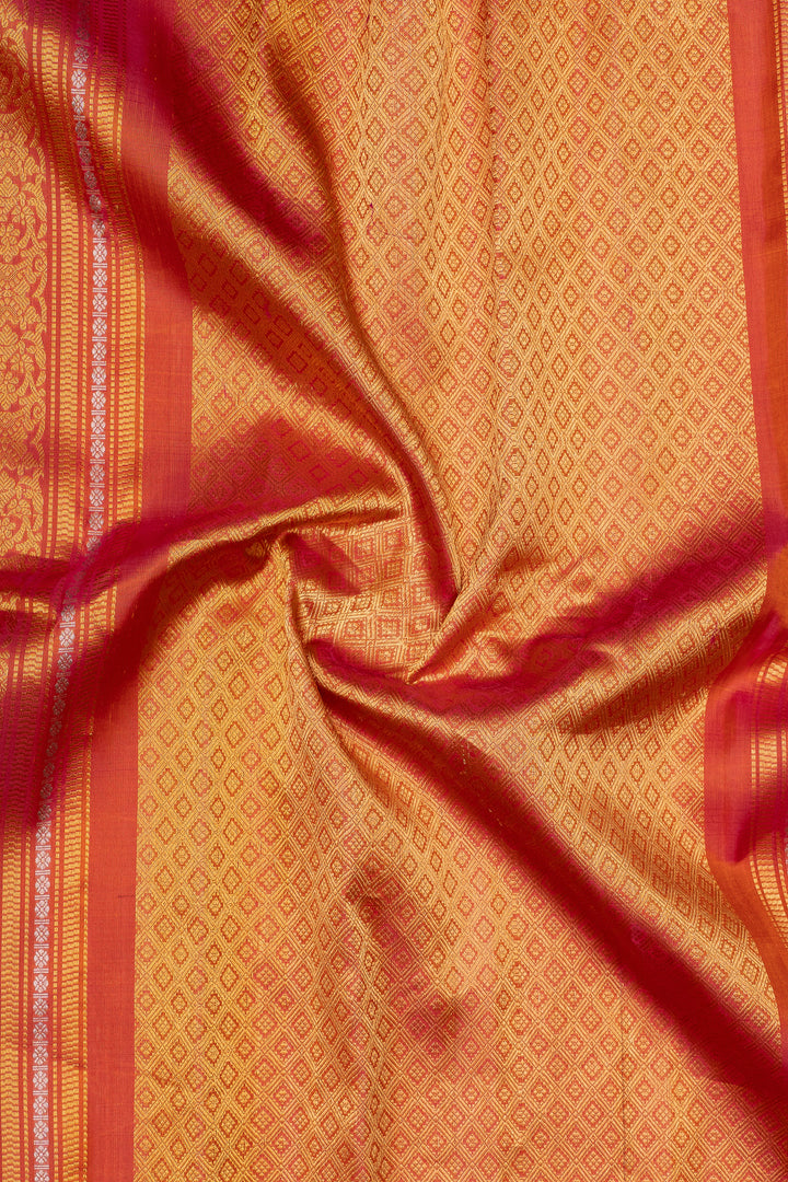 Black and maroon checks pure Linen Gadwal silk saree