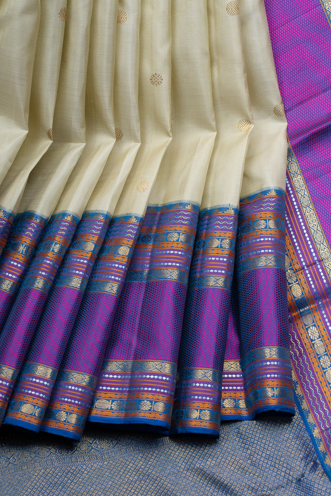 Elaichi green and purple  vairaoosi pure kanchipuram silk saree