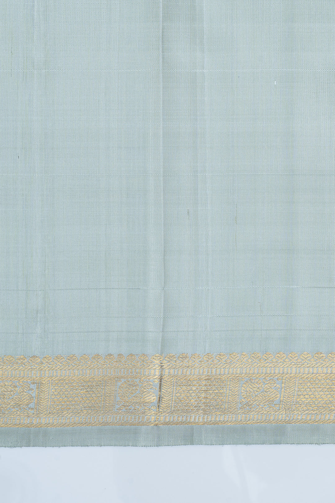 Pastel blue thread brocade pure kanchipuram silk saree