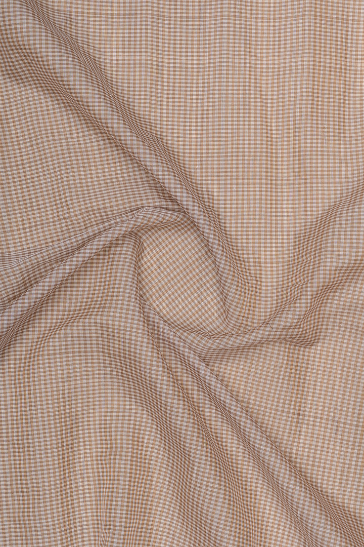 Ivory and red  pure Linen Gadwal silk saree
