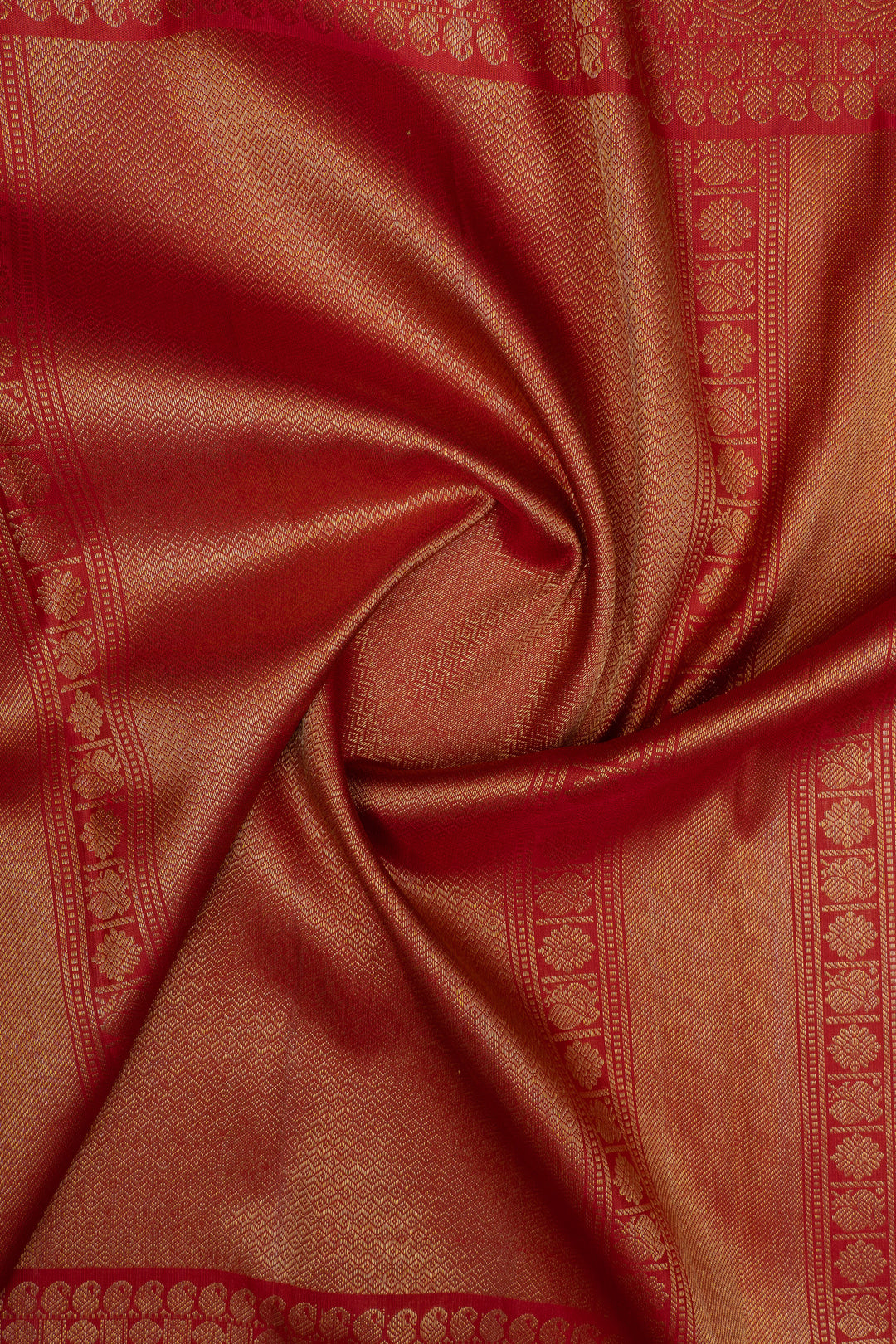 Varalakshmi red pure Kanchipuram silk  saree