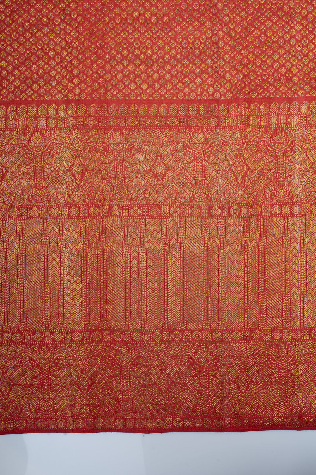 Varalakshmi red pure Kanchipuram silk  saree